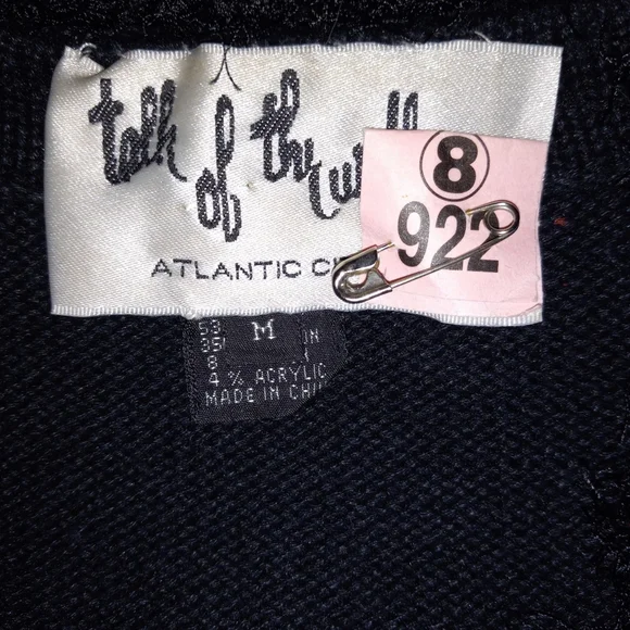 Vintage Fall Autumn Embroidered Beaded Embellished Black Cardigan - Picture 10 of 12